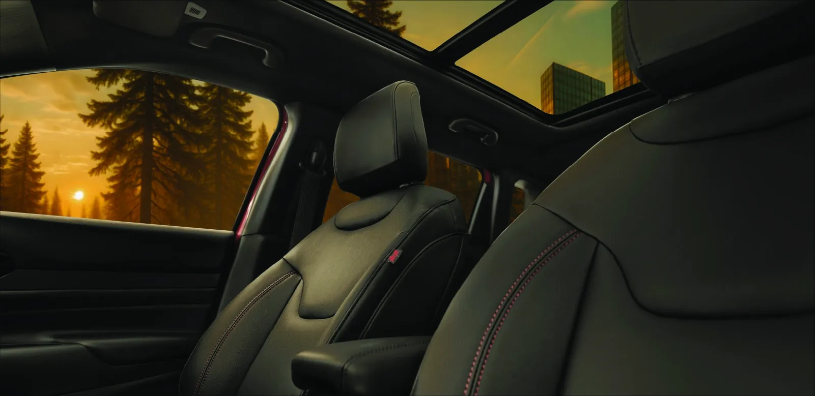 Stylised Techno Leather Seats